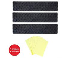 UPP Goma escalones (Juego de 3 – Alfombrilla de Goma deseados. – Felpudo Antideslizante – Interior & Exterior.