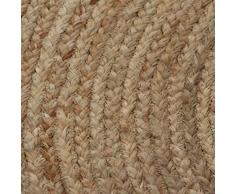 vidaXL Alfombra Redonda 120cm Yute Trenzado Decoración Casa y Hogar Moquetas