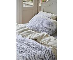 Esprit satén ropa de cama linar I color Blue Azul I 2 rayas I de puro algodón I cremallera, 200x220+2x80x80
