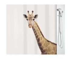 Spirella 10.16744 Giraffe Savana - Cortina de ducha (180 x 200 cm), diseño de jirafa, color blanco