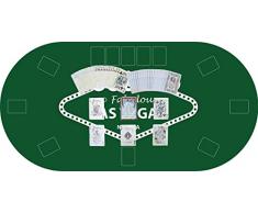 Oedim Tapete Poker Antideslizante Oval Las Vegas Verde PVC 120 cm x 60 cm | Tapete Poker Mesa PVC | Tapete vinilico para mesas | Poker Las Vegas Verde