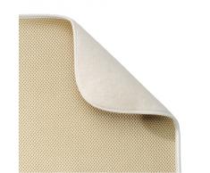 InterDesign iDry Tapete de Cocina, Alfombrilla escurreplatos Grande y Fina Fabricada en poliéster para un Secado de Platos rápido, Color Trigo/Marfil