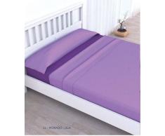 Confort Home M.T Juego SÁBANAS DE Verano Lisas (3 Piezas) (150_x_200_cm, Lila/Morado)