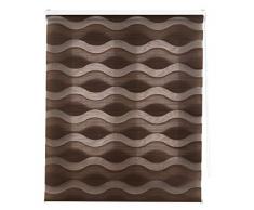 Blindecor MediterrÃ¡neo Estor Enrollable Doble Tejido, Noche y DÃ­a Ondulado de Alta Calidad Color MarrÃ³n, 100X180cm