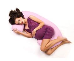 MiniMe Cojín de Embarazo, en Forma de J, para Dormir de Lado, para Todo el Cuerpo, Suave, de algodón