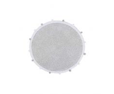 Lorena Canals - Alfombra Redonda, Lavable, de algodón, Gris Claro, 120 x 120 x 30 cm