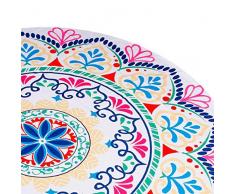 Toallas de playa Sannysis Boho Textiles de baño Round Hippie Tapestry Beach Yoga Mat (B)