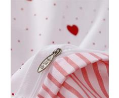 Fansu Juego de Ropa de Cama 4 Piezas, Microfibra Funda de Edredón Sábana Funda de Almohada Cremallera Diseño Funda de Almohada Conjunto De Edredón Hoja Plana (150x200cm,Tarta de Fresa)