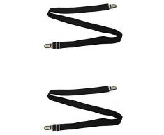 Toweter ajustable sujetador debajo del colchón de cama / Hoja Equipada, Criss Cross hoja de cama correas, tirantes Funda sujetador, correa larga Bandas Clip (Negro)