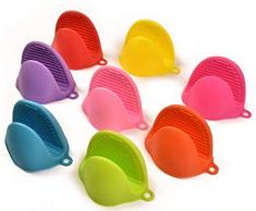 Markcur 1 par Silicona agarradores Mini Manopla Horno Guante Guante Guantes para Barbacoa Back para Cocina, cocinar y Hornear, Barbecue, barbacoas