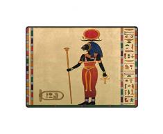 Use7 Antiguo Cultura Egipcia Hieroglífico Vintage Alfombra Alfombra Alfombra Alfombra para salón Dormitorio, Tela, 160cm x 122cm(5.3 x 4 Feet)