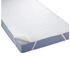 Biberna 808315/001/142 - Protector de colchón con elásticos, tamaño 90 x 200 cm, 2 partes, una impermeable, y la otra 100% algodón, blanco, se puede lavar a 95º, protección eficaz