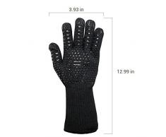 Surenhap 1 par Guantes de Cocina para Horno, BBQ Guantes de Barbacoas Resistentes al Calor Hasta 500 °C para chimenea, Guante resistente al calor para barbacoa, Cocina, Horno, Horno de microondas