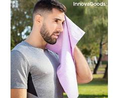 InnovaGoods Toalla Deportiva de Enfriamiento Instantáneo Efecto Hielo Kowel, Beige, 66 x 43 cm
