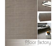 Alfombra Moderna de Lana Loft Earth gris pardo 200x290cm - 100% lana en colores luminosos y modernos