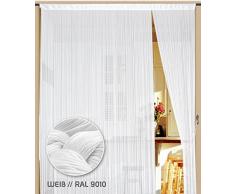Cortina de hilos (400 cm x 200 cm (BxH) Color Blanco