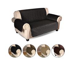 PETCUTE Cubre para Silla Fundas de Sofa Protector de sofá o sillón, Dos o Tres plazas Negro 2 plazas