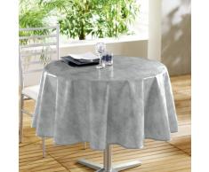 Décor Ligne - 1710239, Mantel Pvc Redondo , 160 Cm , Beton Cire , Decorline Sintético Liso , Gris