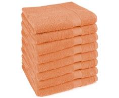 BETZ 8 Unidades Set Toallas Serie Premium 100% Algodon 8 Toallas de Mano tamaño 50x100 cm Color Naranja