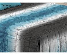 Cañete - Edredón ajustable LOICA cama 105 - Color Turquesa