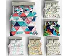 Fansu Juego de Ropa de Cama 3 Piezas Poliéster Microfibra 3D Juego de Fundas de Edredón Incluye 1 Funda Nórdica y 2 Funda de Almohada (Cama 135/140-180x210cm,Ola Arcoiris)