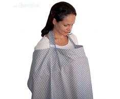 Dazoriginal Enfermería cubierta 100% Algodón 105 x 70cm Tapa de la lactancia Materna Capa de lactancia delantal de lactancia Regalo para las nuevas mamas Capa lactancia bebe Manta de lactancia bufanda para lactancia Gris