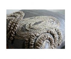 Plata Fundas De Almohada, Remolinos De Yute Cubierta De Almohadas, 40x40 cm Fundas De Almohada Decorativa, Sedala Seda Cojines Cubren, Contemporáneo Cojines Cubren - Silver Jute