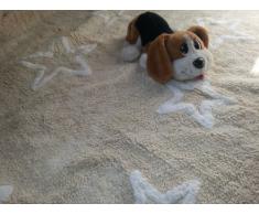 Aratextil Estrella Alfombra Infantil, Algodón, Beige, 120x160 cm
