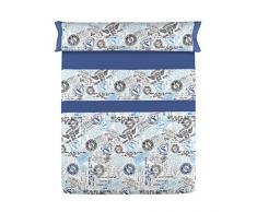 Gale Hayman Style Lois Juego Sábanas, Algodón-Poliéster, Azul, Super King, 200x180x3 cm