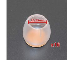 CHUJIAN 16 PC/Sistema Pata de la Silla Caps Presidente de la Pierna del Protector Cubre Muebles Tabla cubrepiernas de Fondo Redondo círculo por un Cuadrado Redondo Rectangular (Color : 25 29mm)