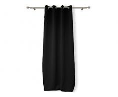Soleil docre Cortina Lisa con Anillas integradas 140x180 cm Alix Negra