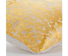 Mimosa Amarillo Fundas De Almohada, Oro De Las Flores Amarillas Tema Floral 40x40 cm Fundas De Almohada Decorativa, Terciopelo De La Quemadura Cojines Cubren - Mimosa Yellow Drops