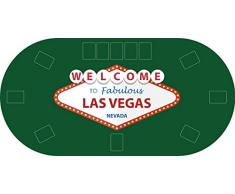 Tapete Poker Antideslizante Oval "Las vegas" verde PVC 160 cm x 80 cm | Tapete poker mesa PVC | Tapete vinilico para mesas | Poker "Las vegas" verde