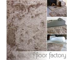 Alfombra de Pelo Largo Prestige marrón claro 120x170 cm - alfombra blanda extra larga