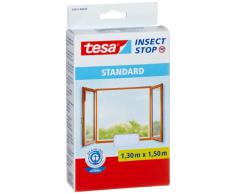 TESA 3937362 Malla mosquitera Standard para ventanas, 1,3 m x 1,5 m, color blanco,