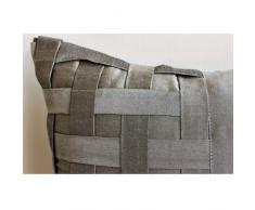Gris Plateado Fundas De Almohada, Armadura De Cesta Y Alforzas Cubierta De Almohadas, 50x50 cm Cojines Cubren, Contemporáneo Fundas De Almohada, Sedala Seda Funda De Almohada - Grey Silver Bricks