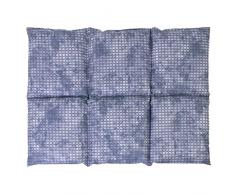 Saco térmico con pepitas de uva 40x30cm compartimentado en 6 - used look gris azulado - Almohada térmica para microondas - Calor y frío - Cojín térmico con semillas