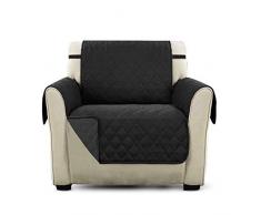 PETCUTE Lujo Cubre para Silla Fundas de Sofa Protector de sofá o Sillón, Dos o Tres Plazas Negro