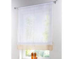 SIMPVALE Cortina de Ventana de Estilo Romano, Decoración de Interiores, para Cocina, Dormitorio, Sala de Estar y Balcón, Marrón Claro, Ancho 100cm/Altura 155cm