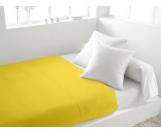 Soleil docre Sábana encimera Lisa de algodón 260x300 cm Amarilla