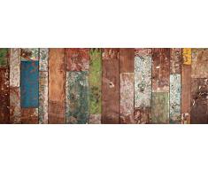 VINILIKO Industrial Wood Alfombra de Vinilo, Multicolor, 66x180