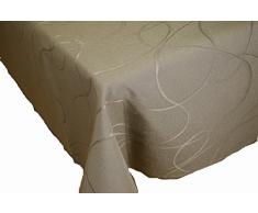 Comptoir du Linge CSI09012 - Mantel (poliéster/(algodón/teflon, 180 x 180 x 0,5 cm), color gris topo