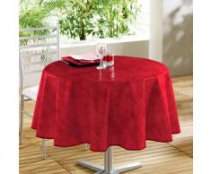 Décor Ligne - 1710051, Mantel Pvc Redondo , 160 Cm , Beton Cire , Decorline Sintético Liso , Rojo