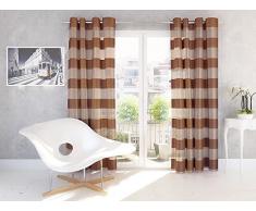 Splendid FLORENCE - Cortina de confección con ollaos (140 x 245 cm), color chocolate