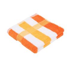 Gözze New York Juego de 2 Toallas de Manos, 100% Algodón, Naranja/Blanco/Amarillo, 50 x 100 cm, 2