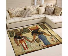 Mnsruu - Alfombra egipcia para salón o dormitorio, tela, multicolor, 203cm x 147.3cm(7 x 5 feet)