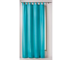 DOUCEUR DINTERIEUR - 1604826, Cortina Trabillas, 140 X 260 Cm, Punchy, Poliéster Liso, Azul