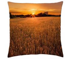 Campo de trigo al amanecer - Funda de cojín (18