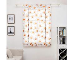 SIMPVALE Flor de la Cortina Romana Estilo Impreso Tie Up Cortinas para el Dormitorio Sala de Estar Cocina Balcón 1 Panel Visillo Margarita Gasa (Ancho 120cm / Altura 120cm)