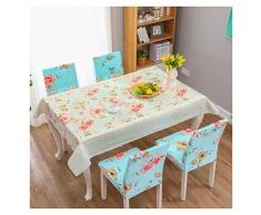 GUOCU Mantel Impermeable Antimanchas Algodón Lino Rectangular Decorativo Mantel de Mesa para Cocina Comedor Fiesta Mantel Silla Juego de Tela Liliana Dos Fundas para sillas